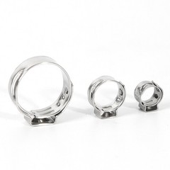 10/100X 304 Stainless Steel Single Ear Hose Clamps Assortment Water Pipe Hoop