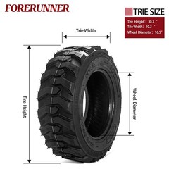 Set 4 10×16.5 12 Ply Skid Steer Tires 10-16.5 for Bobcat 10 16.5 Heavy Duty