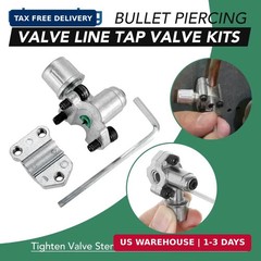 4PCS BPV-31 Bullet Piercing Valve Kit, Adjustable Line Tap Valve for Air Conditi