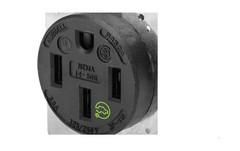 Hubbell HBL9450A Straight Blade Device Receptacle, RTP, Industrial Grade, 3-P…