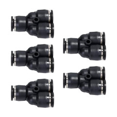 Air Line Union Push To Connect Fittings Y-Spliter For 3/8″ OD Pneumatic 10Pcs