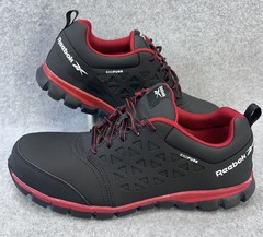 Reebok Work Exofuse Safety Shoes Men’s 10.5W Black Red ASTM F2413 SD10