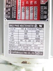 Superb Electric Single Phase Induction Motor 1/4 HP 1680 RPM Gearmotor Viking B2