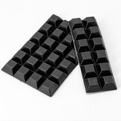 Black Square/Round Self Adhesive Rubber Feet Bumper Stops for Chopping Boards