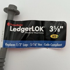NEW!! 150 Pack LedgerLOK Structural Ledger 3-5/8 inch Wood Screws – FML358-INDY