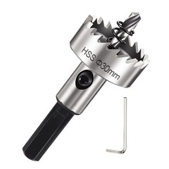 1-3/16″(30mm) Hole Saw Kit – Good for Medium-Hard Metal PVC Boards – Silver