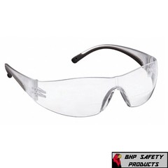 Bouton Zenon Z12R Bifocal Safety Glasses Black Temple Trim Clear Lens Reader