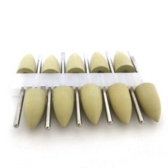 10pcs 2.35mm Dental Silicone Polishers Resin Base Acrylic Diamond Polishing Burs