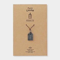 Traveler’s Company TF Charm Tag Motif Pewter Charm Made in Thailand
