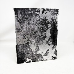 Silver Metallic Cowhide Pony Hair Notebook Western Glam Binder Sleeve 11.5 in