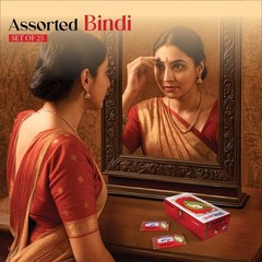 Avador Pack of 25 Sheets Assorted Bindis for Women Multiple Sizes & Designs |…