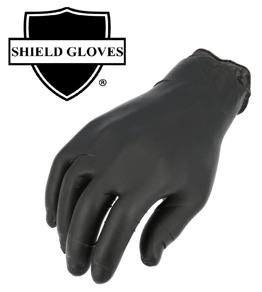 2000 Pcs, Full Texture Black Nitrile Powder Free Disposable Gloves Large, 6 MIL