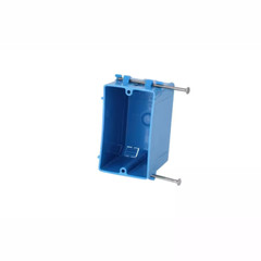 1-Gang 18 cu. in. Blue PVC New Work Electrical Switch and Outlet Box