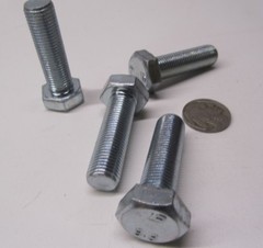 Tap Bolt, FT, 8.8 Zinc Plated Metric, M12 x 1.25 x 40 mm Length, 10 Pcs