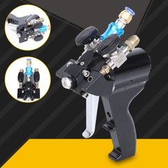 P2 PU Foam Spray Gun 35Mpa Polyurethane Air Purge Spray Gun Self Cleaning w/ Air