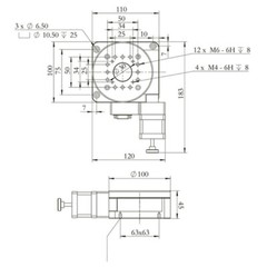 360° Motorized Rotary Stage Electric Rotating Plat Fitm Optical Motorized Stage