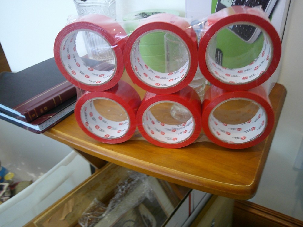 Tape Logic Red Carton Sealing Tape 2″ x 55 yard (6 Pack)