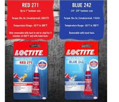Threadlocker 271 Red Permanent Nut and Bolt Adhesive 0.20 Oz. (Each)