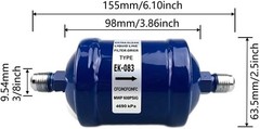 Liquid Line Filter Drier 3/8″ Weld EK-083 600 PSIG Refrigerant CFC HFC HCFC