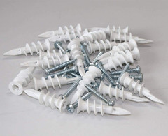 Self Drilling Drywall Plastic Anchors with Screws, Expansion Screws 100 Piece…