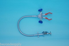Lab snake S-shaped DOUBLE ADJUSTABLE Two Finger prong UNIVERSAL CLAMP new