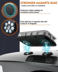 72 LED Magnetic Mount Roof Top Strobe Warning Light 2-in-1 Flash Beacon Light