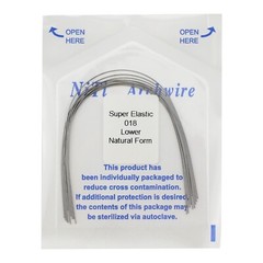 100pcs Orthodontic Arch Wire Niti Round Rectangular Super Elastic Natural Arcos