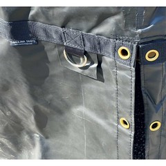 Steel Coil Tarp 7′ x 7′ x 7′ Coil Bag 18oz Vinyl (38 lb) Black