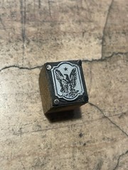 Printing Letterpress Print Block Patriotic Eagle Ornament USA (2635)