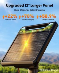Solar Electric Fence Charger 45-Mile Solar Lithium Technology Electric Energizer