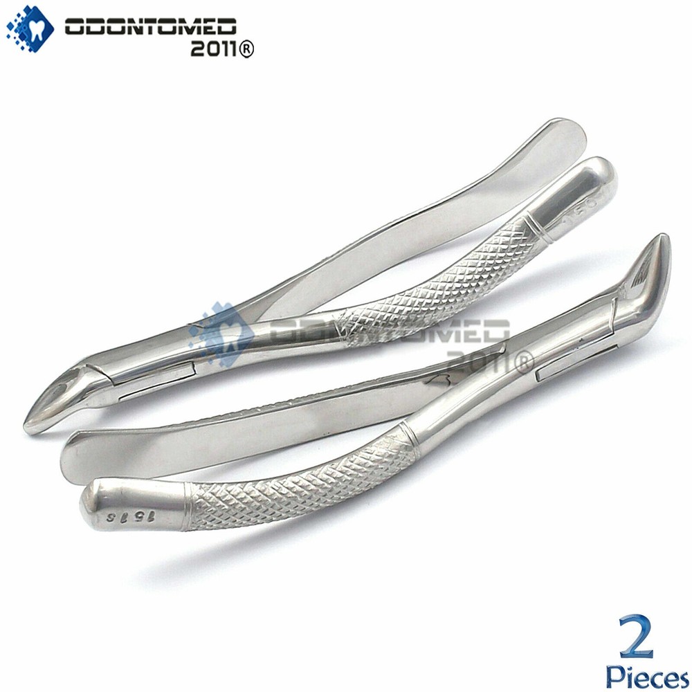 2 O.R GRADE DENTAL SURGERY EXTRACTING EXTRACTION FORCEPS #151S+150S SERRATED