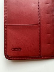 Vintage Coach Agenda Organizer Red Glove Tanned Leather Filofax Pocket Size