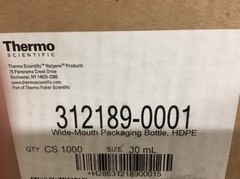 NEW (6) Nalgene Packaging Bottles, 30ml 1oz, Wide Mouth, HDPE