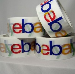 4 Rolls Ebay Shipping Tape Classic 4 color 2″ x 75 Yard Branded Packaging BOPP