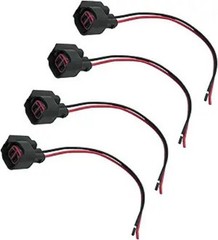 4 PCS Car Fuel Injector Connector, Standard Motor Product Socket Replacement wit