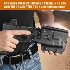 WARRIORLAND IWB/OWB Kydex Holster for Glock 43X MOS / 48 MOS / 43X Rail / 48 …