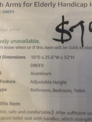 U-Shaped Raised Toilet Seat with Handles, Cozy Padded Elevated Toilet Seat *NEW*