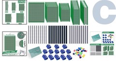 Multi-Sized 104PCS PCB Board Kit with Connectors for Custom Electronics Design