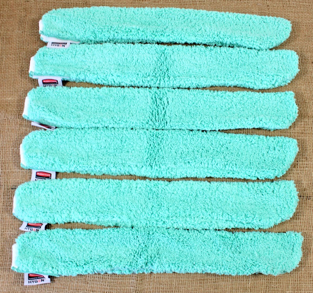 6 Rubbermaid Commercial Hygen Flexible Wand Dusting Microfiber Refill Pads Q851