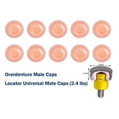 US Dental Locator Overdenture Abutment & Caps Fits Nobel/Hiossen/Zimmer/MIS/TSV