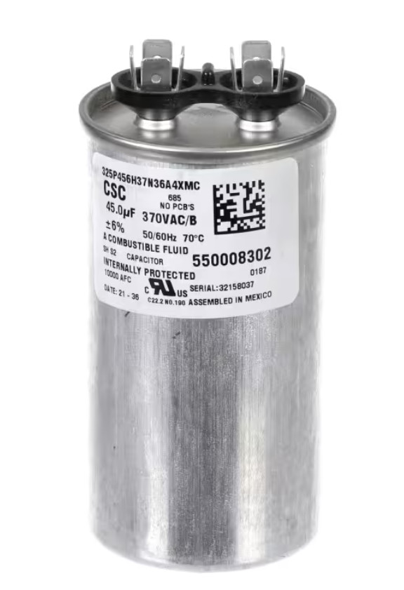 Kolpak 325P456H37N36A4XMC, 550008302 Capacitor, Run, 45uF, 370VAC, 50/60HZ
