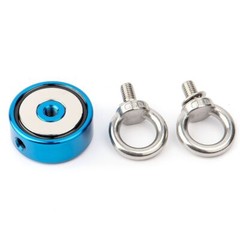 Magnet Fishing Kit with Rope 500 lbs Pulling Force Double Sided Strong 2 Hooks