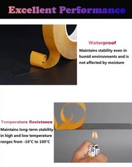 Ultra-thin Double Sided Tape 1/2 Inch by 66ft Two Sides Sticky Tape with Transpa