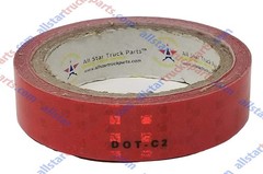Red DOT-C2 Reflective Tape Conspiciuity Safety Caution Night Trailer Truck Semi