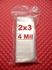100 Zip-Top Storage Bags 2”x 3” Clear Thick 4 Mil Food Grade Bags 2×3