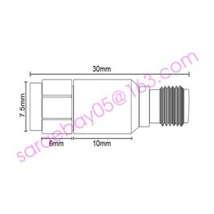DC Block SMA – JK Male to Female Stainless Steel RF Coaxial 2W DC-6GHz 50 ohms