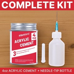 Acrylic Bonding Cement with Applicator Bottle 4 oz, 4 fluid ounces, Clear