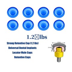 Dental Locator Overdenture Abutment Retention Caps PEEK Implant Inserts 8Pcs/Set