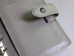 Filofax Malden Small 6-Ring Binder Organizer Planner Stone Vintage Leather Cover