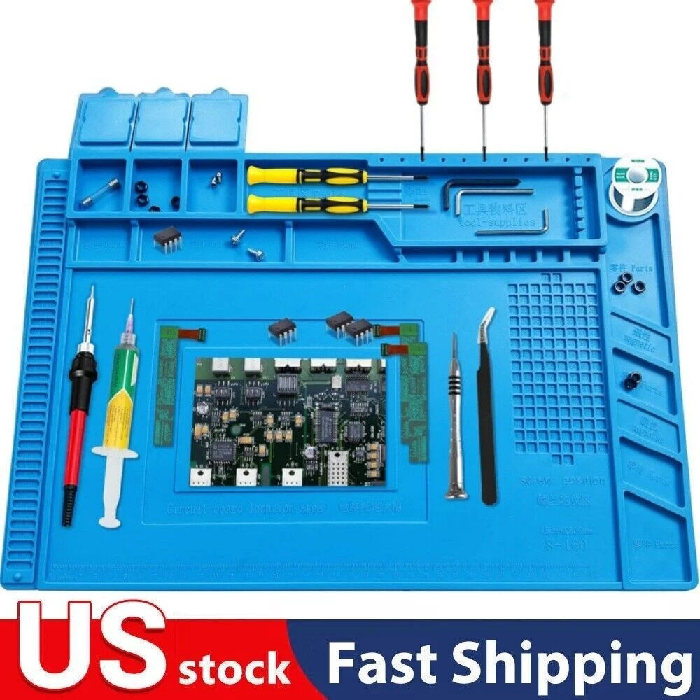 Soldering Mat Insulation Silicone Magnetic Repair Work Station Mat HeatResistant